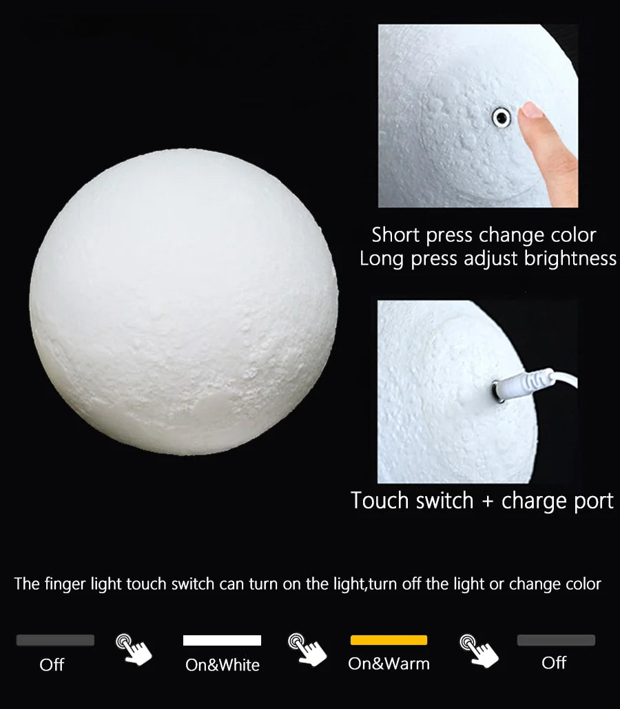 LunaGlow 3D Moon Ambient Lamp