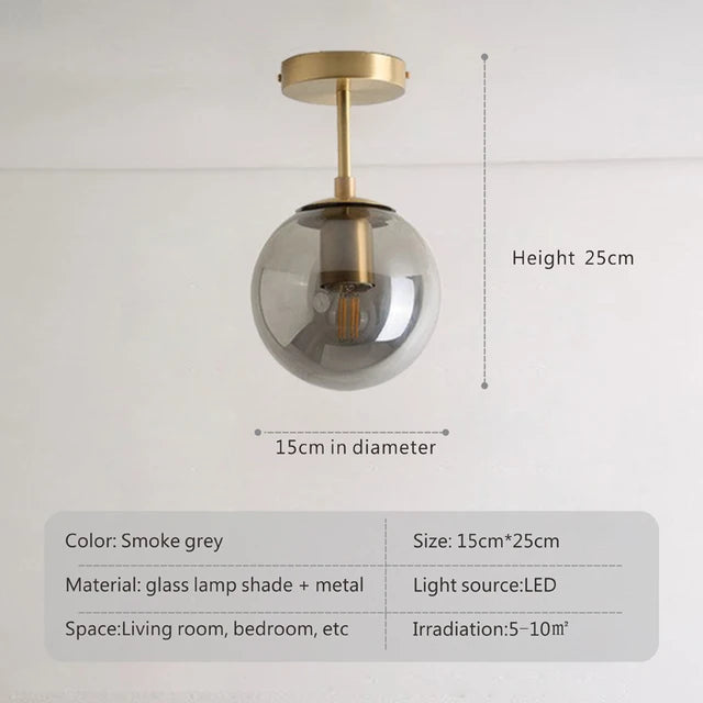 Orbis Glass Globe Ceiling Light