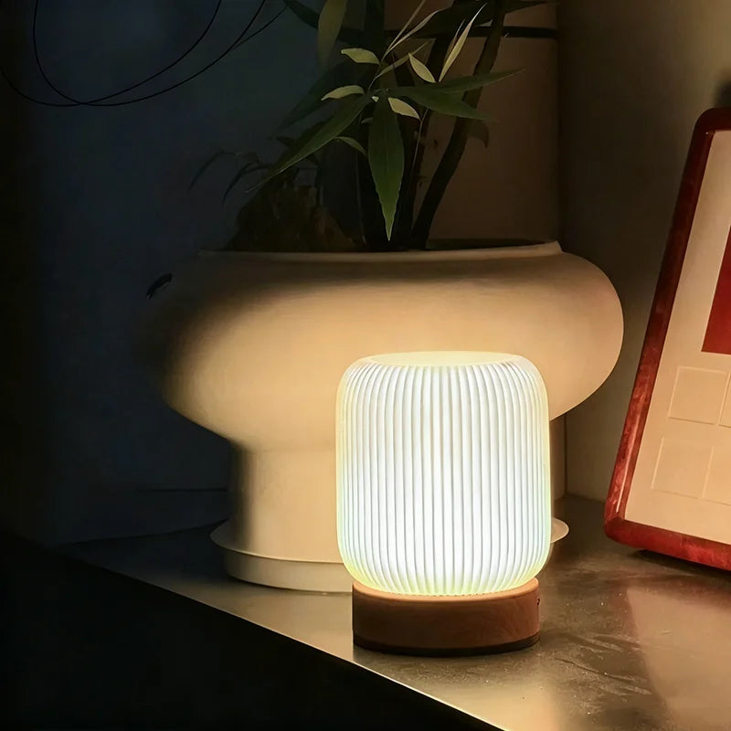 Noma Wood Touch Bedside Lamp