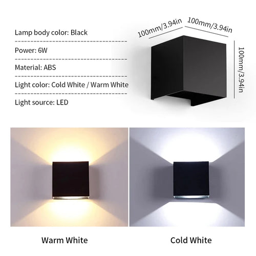 ArcCube Up & Down Wall Light