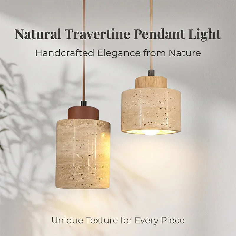 Sora Travertine Pendant Light