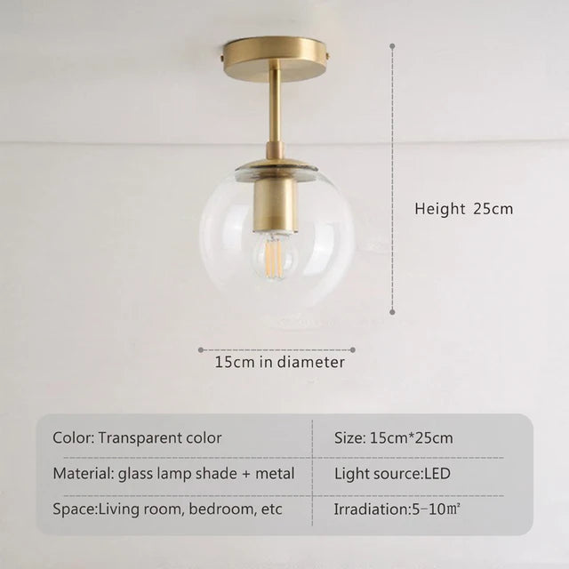 Orbis Glass Globe Ceiling Light