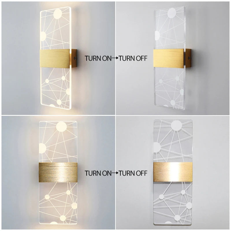 PrismEdge Acrylic Wall Sconce