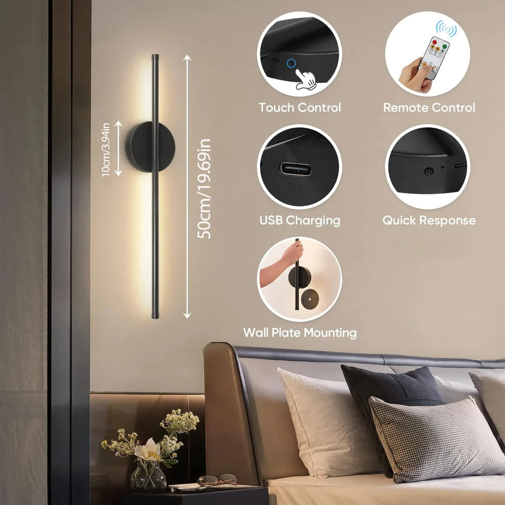 Linea Wireless Dimmable Wall Sconce