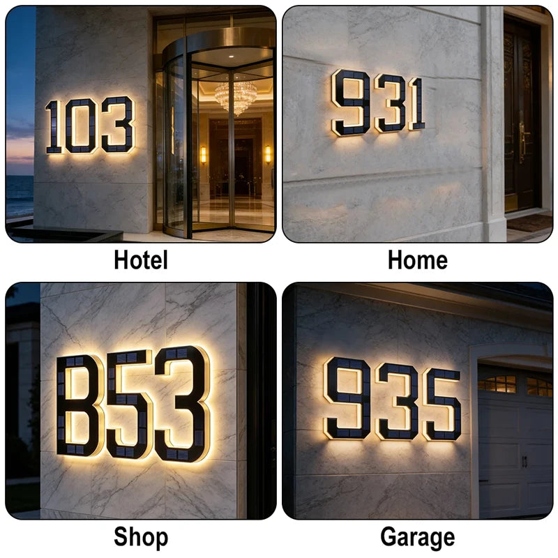 LumaAddress Solar House Number Light