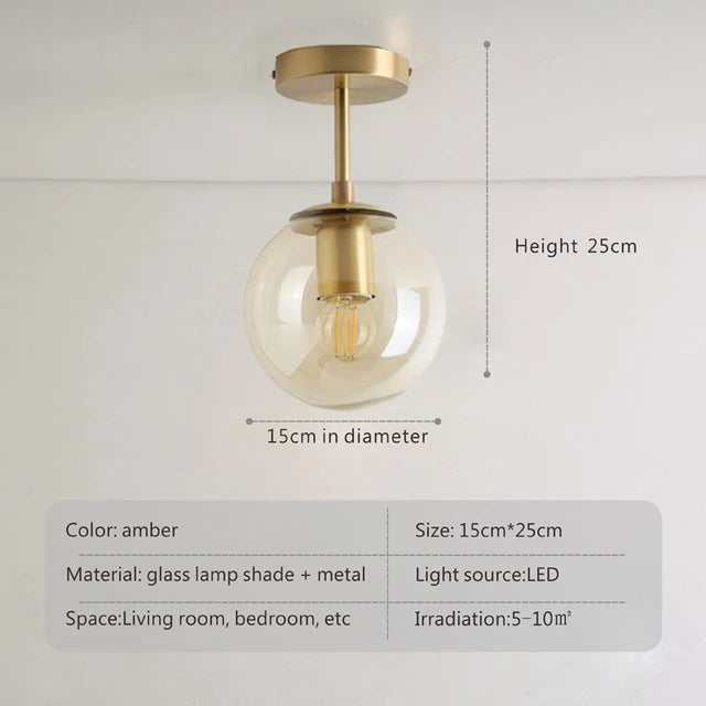 Orbis Glass Globe Ceiling Light