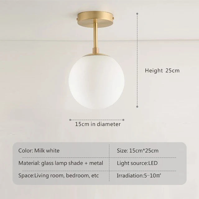 Orbis Glass Globe Ceiling Light