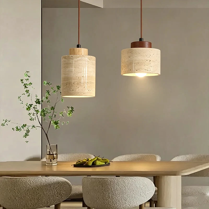 Sora Travertine Pendant Light
