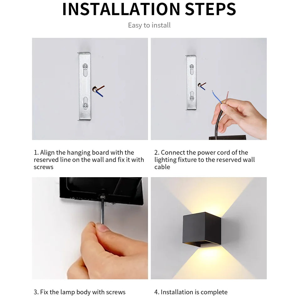 ArcCube Up & Down Wall Light