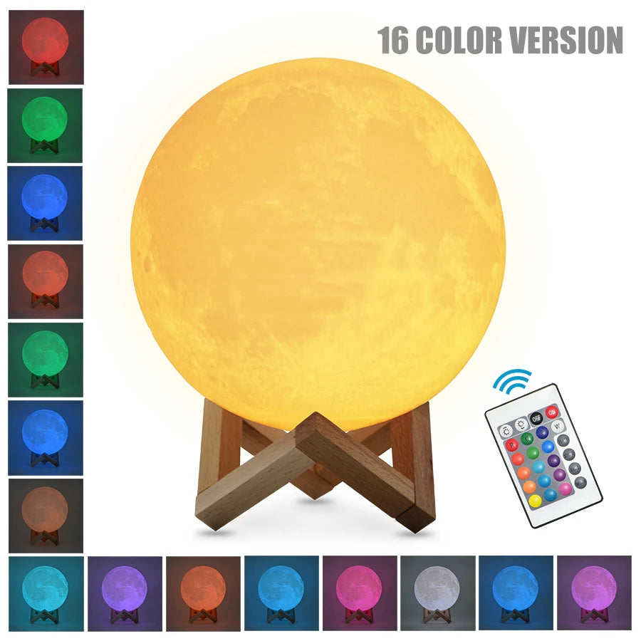 LunaGlow 3D Moon Ambient Lamp